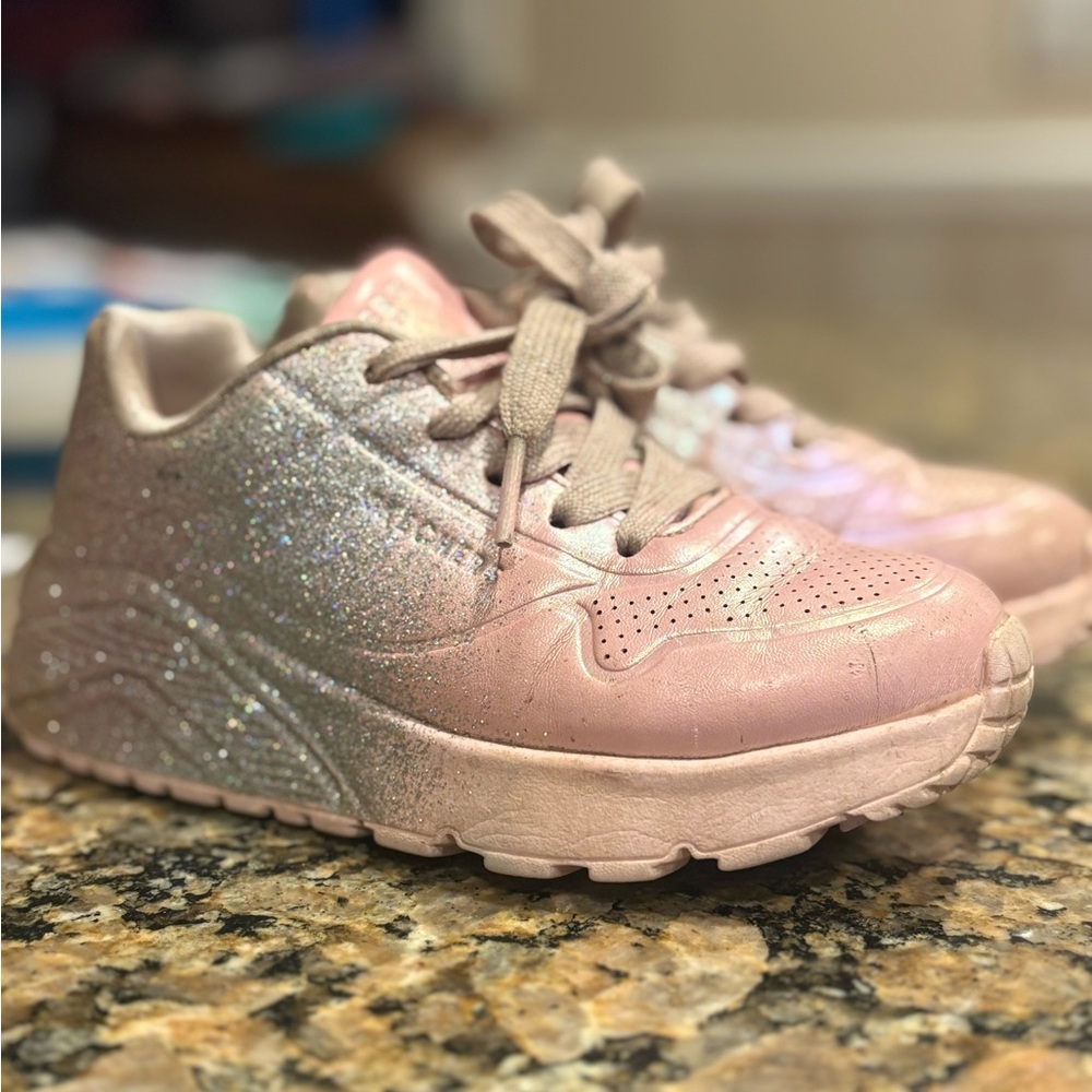 Sparkly Pink Kids Sneakers